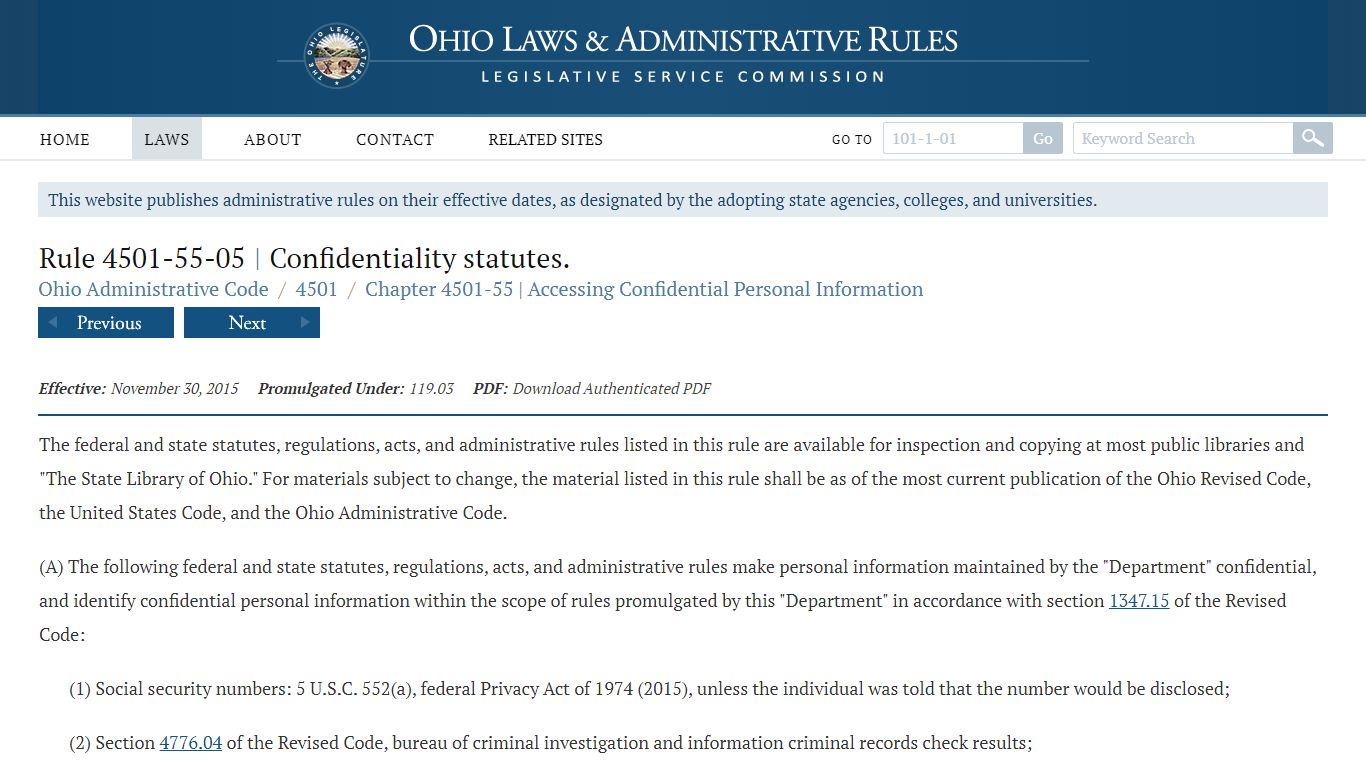 Rule 4501-55-05 - Ohio Administrative Code | Ohio Laws